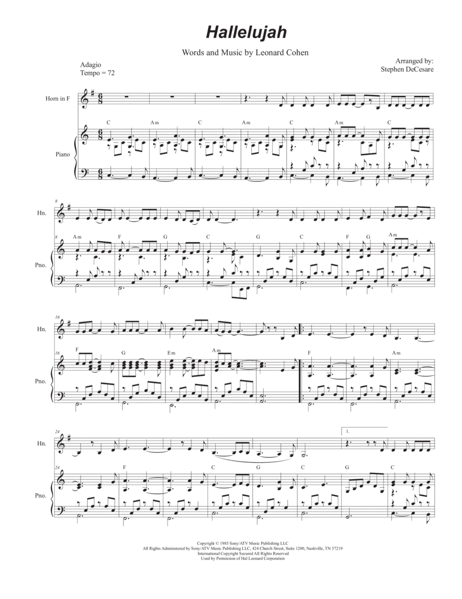 Hallelujah (arr. Stephen DeCesare)