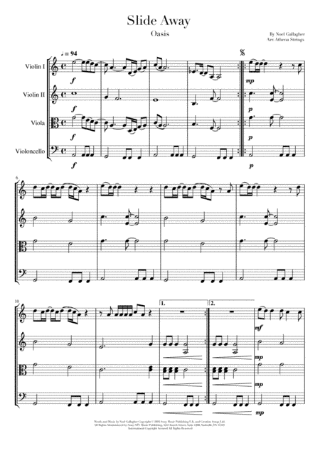 Slide Away (arr. Athena Strings)