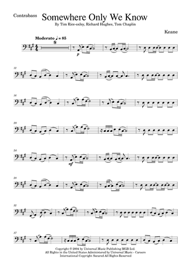 Somewhere Only We Know (arr. Golden Skull Editions)
