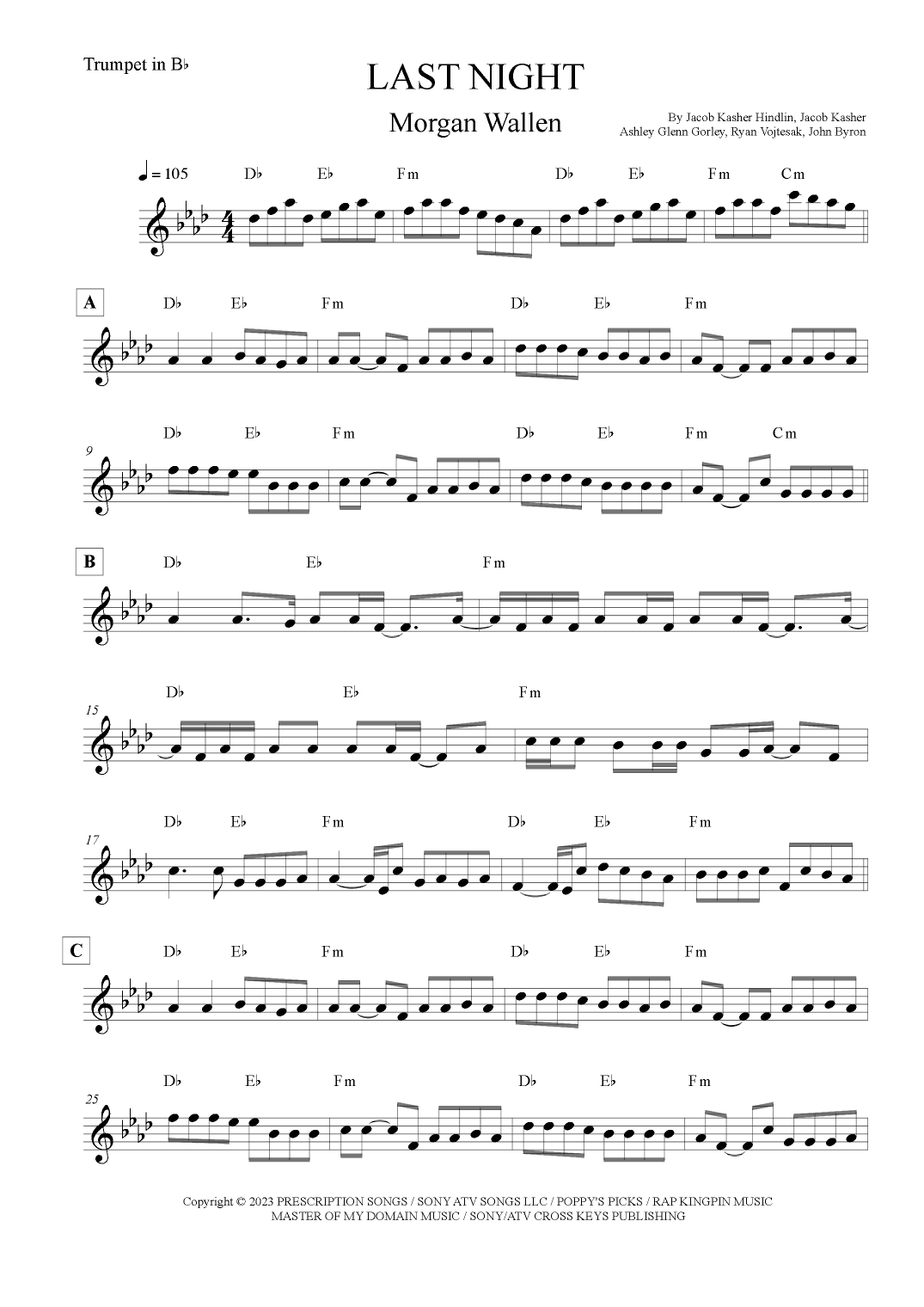 Last Night (arr. Leo Silva)