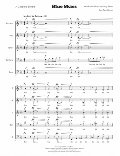 Blue Skies (arr. Zach Green)