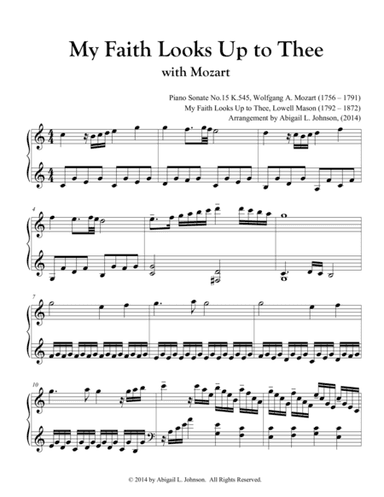 My Faith Looks Up to Thee with Mozart (arr. Abigail L. Johnson)