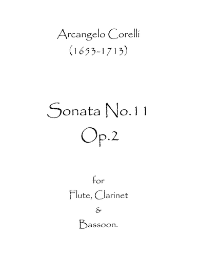 Sonata No.11 Op.2 (arr. Spence Bundy)