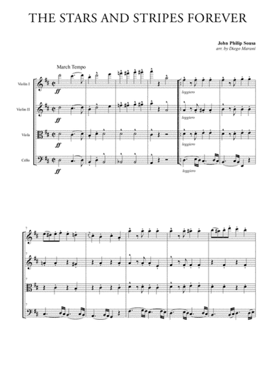 The Stars and Stripes Forever for String Quartet (arr. Diego Marani)