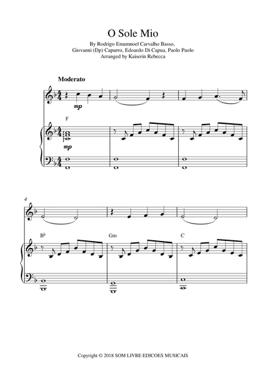 O Sole Mio (arr. Kaiserin Rebecca)