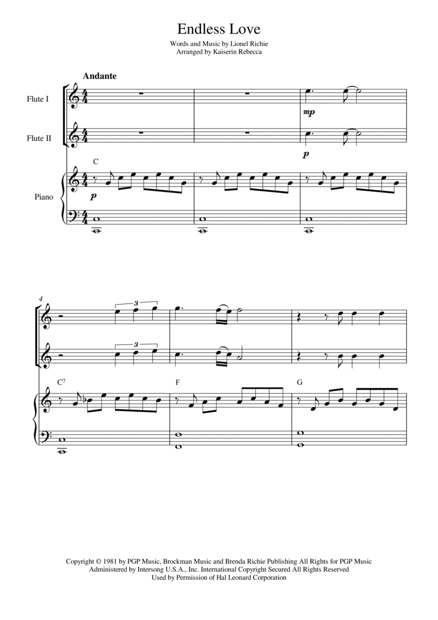Endless Love (arr. Kaiserin Rebecca)