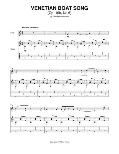Venetian Boat Song (Op. 19b, No. 6) (arr. Mark Phillips)