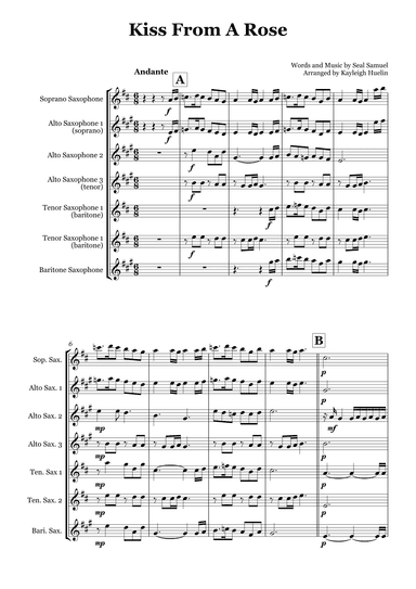 Kiss From A Rose (arr. Kayleigh Huelin)