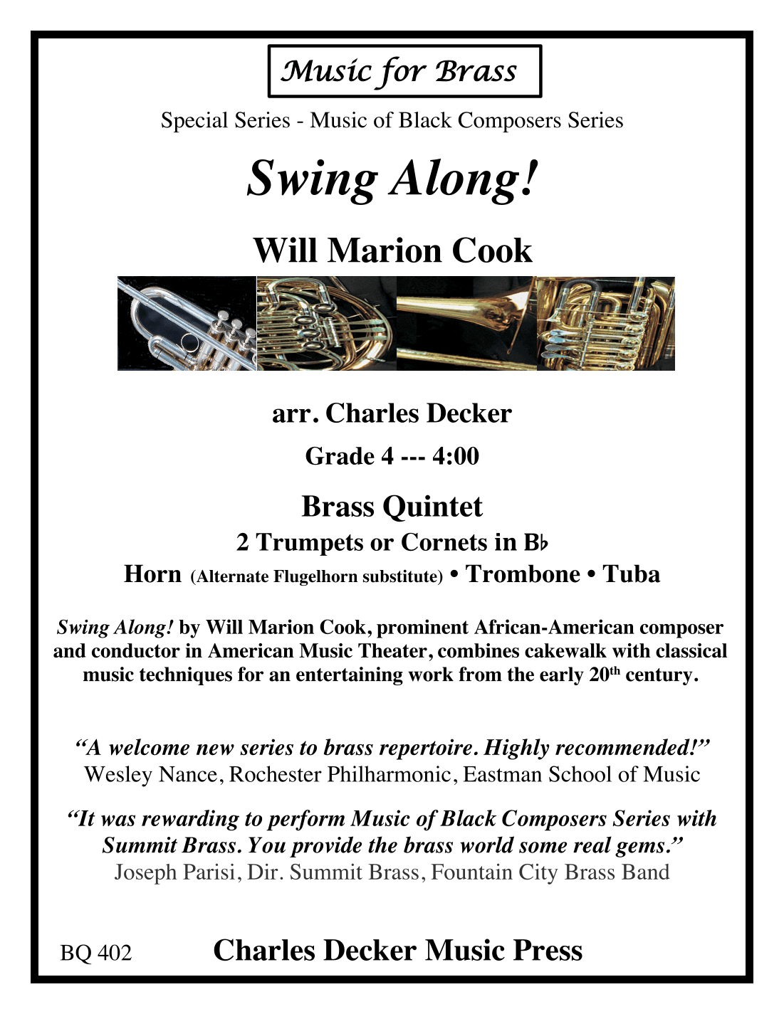 Swing Along! for Brass Quintet (arr. Charles Decker)