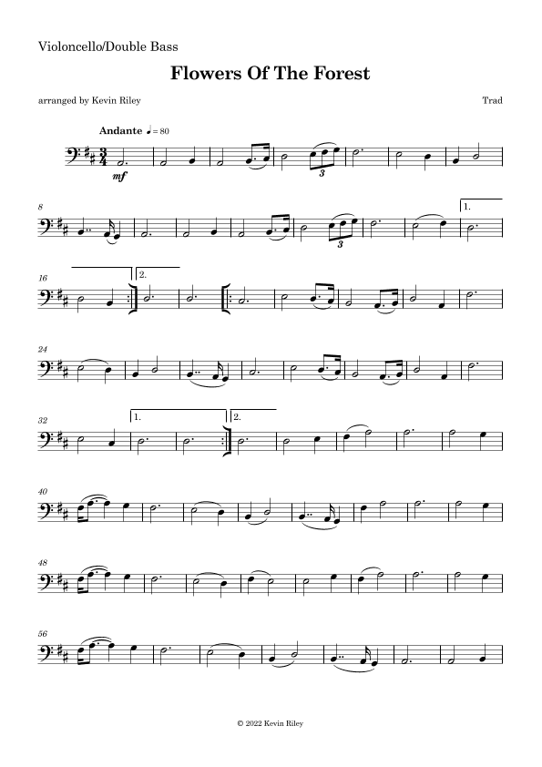 Flowers of the Forest (arr. Kevin Riley)