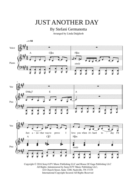 Just Another Day (arr. Linda Dalgliesh)