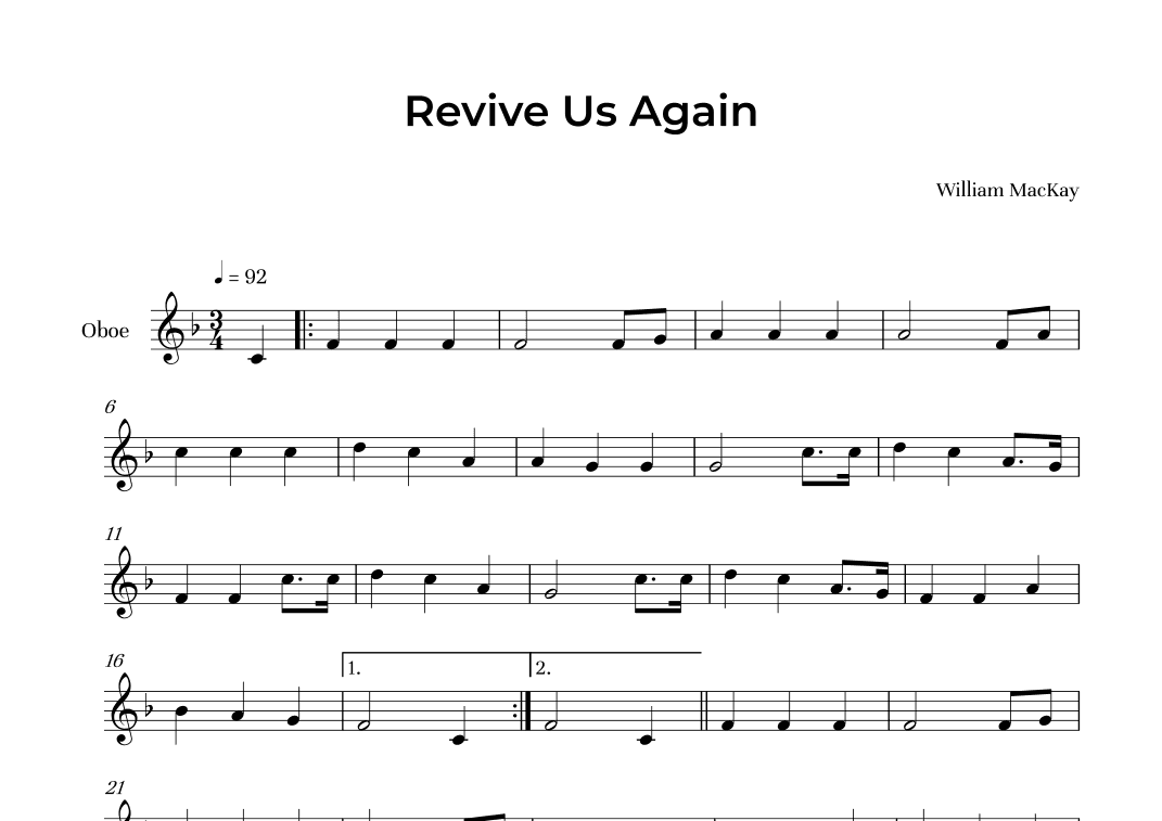 Revive Us Again (arr. Alliance Edition)