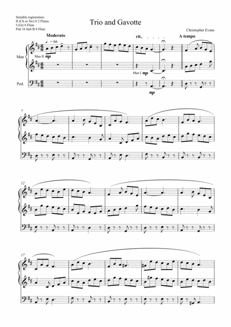 Trio and Gavotte for Organ
