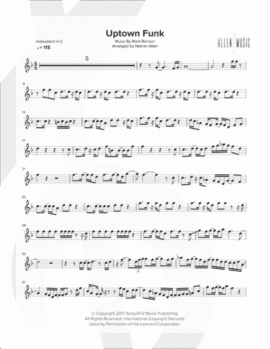 Uptown Funk (arr. Nathan Allen)