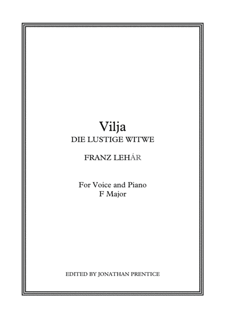 Vilja - Die Lustige Witwe (F Major) (arr. Jonathan Prentice)