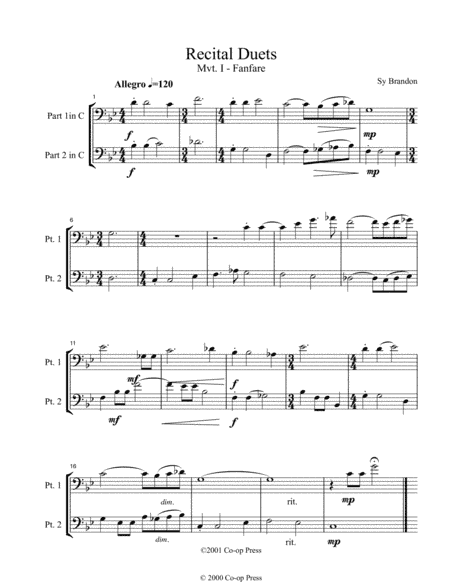 Recital Duets Bass Clef Book