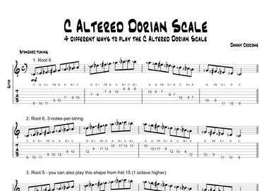 C Altered Dorian Scale (4 Ways to Play)