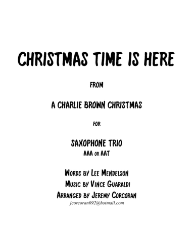 Christmas Time Is Here (arr. Jeremy Corcoran)