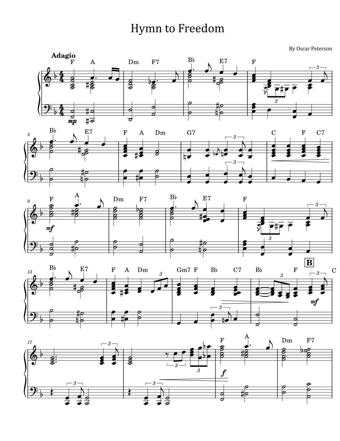 Hymn To Freedom (arr. poon)