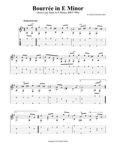 Bourrée in E Minor (arr. Mark Phillips)