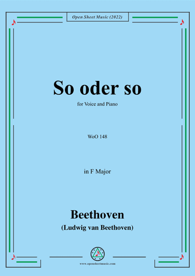 Beethoven-So oder so,WoO 148 (arr. OSM Press)