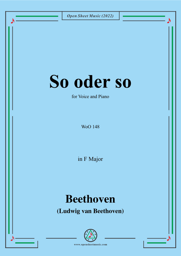 Beethoven-So oder so,WoO 148 (arr. OSM Press)