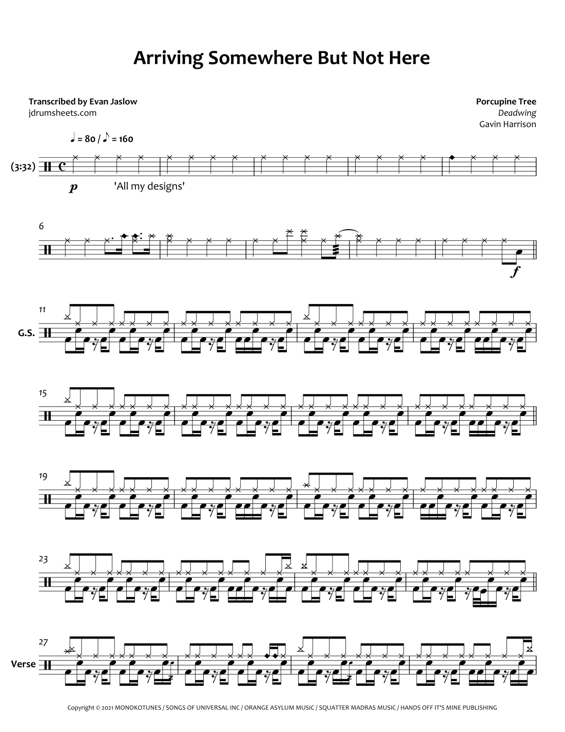 Arriving Somewhere But Not Here (arr. Evan Aria Serenity)
