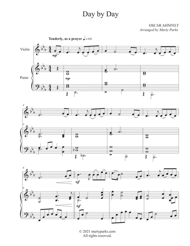 Day By Day (Violin-Piano) (arr. Marty Parks)