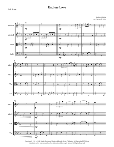 Endless Love (arr. Fernando Britto)
