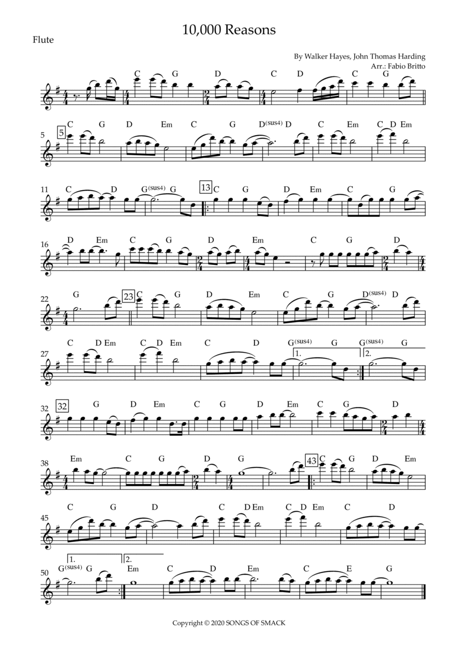 10000 Reasons (arr. Fabio Britto)