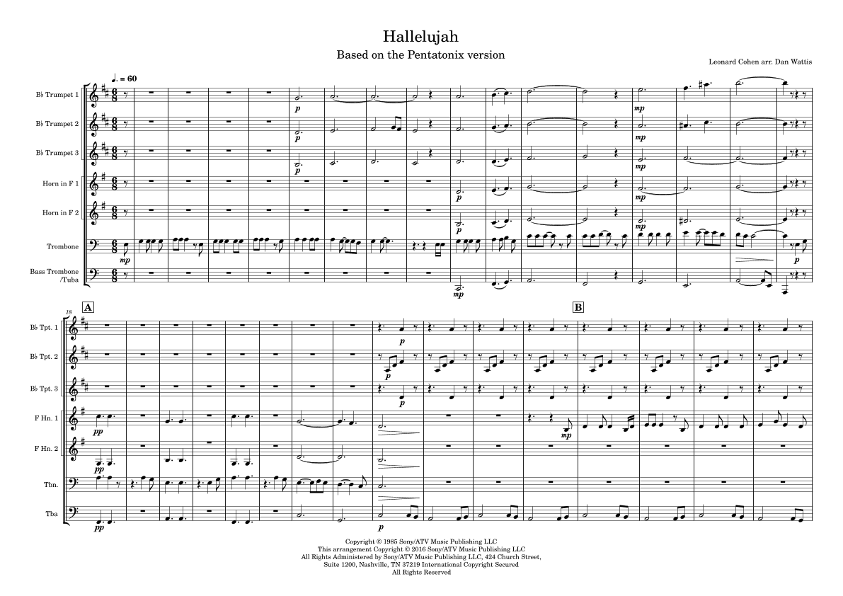 Hallelujah (arr. Dan Wattis)