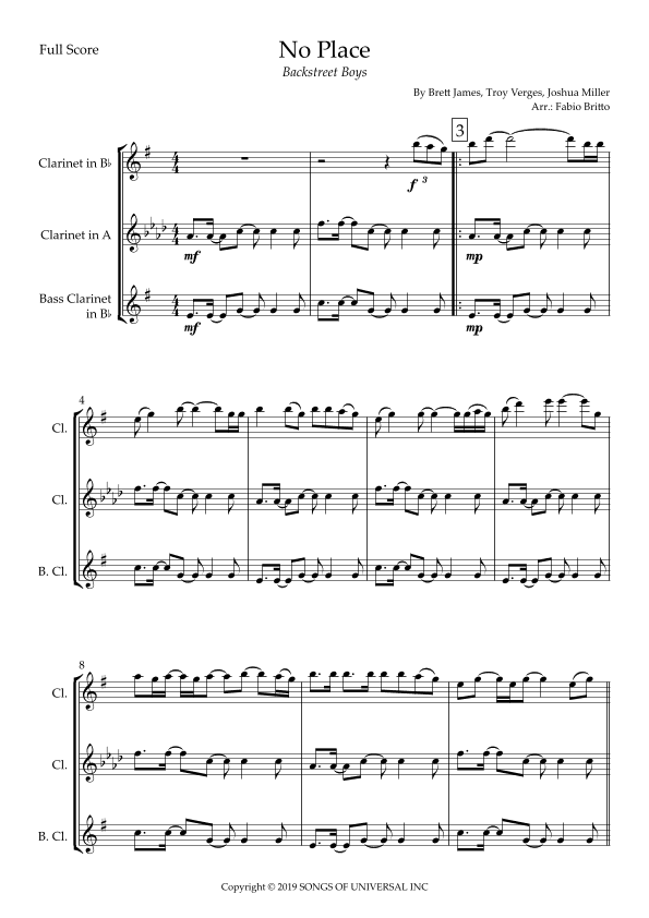 No Place (arr. Fabio Britto)