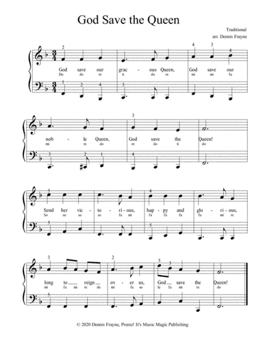God Save the Queen (standard notation) (arr. Dennis Frayne)