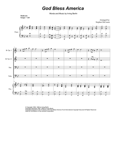 God Bless America (arr. Stephen DeCesare)
