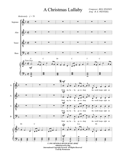 A Christmas Lullaby (arr. Richard E Wentzel)