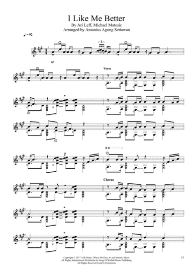 I Like Me Better (arr. Antonius Agung Setiawan)