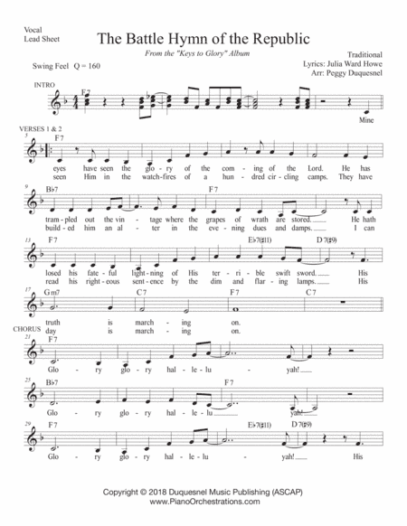The Battle Hymn of the Republic_Vocal (arr. Peggy Duquesnel)