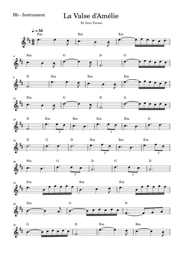 La Valse D'amelie (arr. Fabio Eduardo de Oliveira)