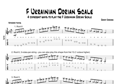 F Ukrainian Dorian Scale (4 Ways to Play)