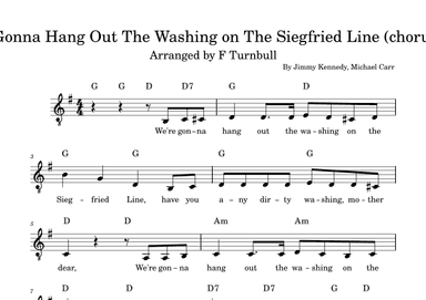 We're Gonna Hang Out The Wash On The Siegfried Line (arr. F Turnbull)