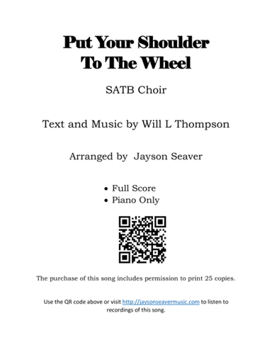 Put Your Shoulder To The Wheel (arr. Jayson Seaver)