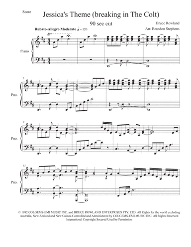 Jessica's Theme (breaking In The Colt) (arr. Brandon Stephens)