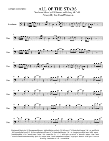 All Of The Stars  from the Motion Picture Soundtrack THE FAULT IN OUR STARS (arr. Jose Daniel Morales A.)