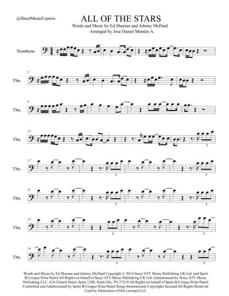 All Of The Stars  from the Motion Picture Soundtrack THE FAULT IN OUR STARS (arr. Jose Daniel Morales A.)