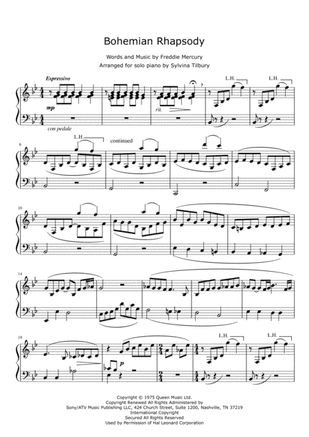 Bohemian Rhapsody (arr. Sylvina Tilbury)