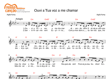 Ouvi a Tua voz a me chamar