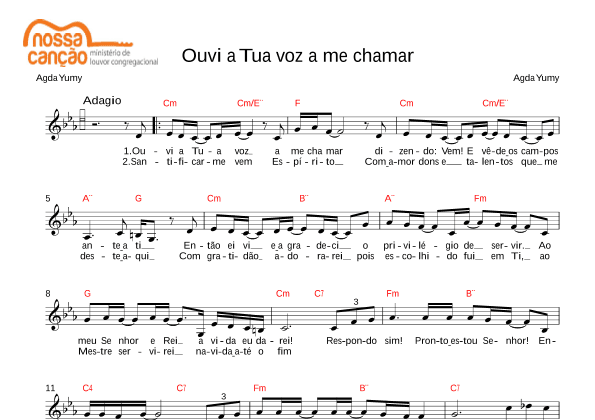 Ouvi a Tua voz a me chamar
