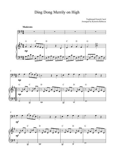 Ding Dong Merrily on High (arr. Kaiserin Rebecca)