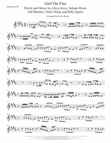 Girl On Fire (arr. Kevin Busse)