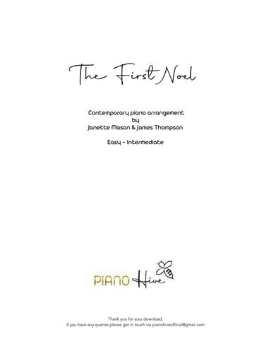 The First Noel (arr. Janette Mason and James Thompson)